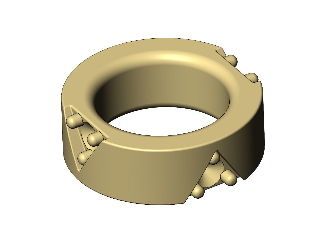 Diamond triangles bead and charm 3D print model_7