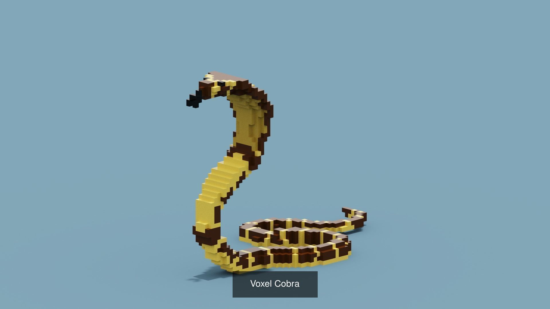 100 Voxel Animals 3D Model Collection_29