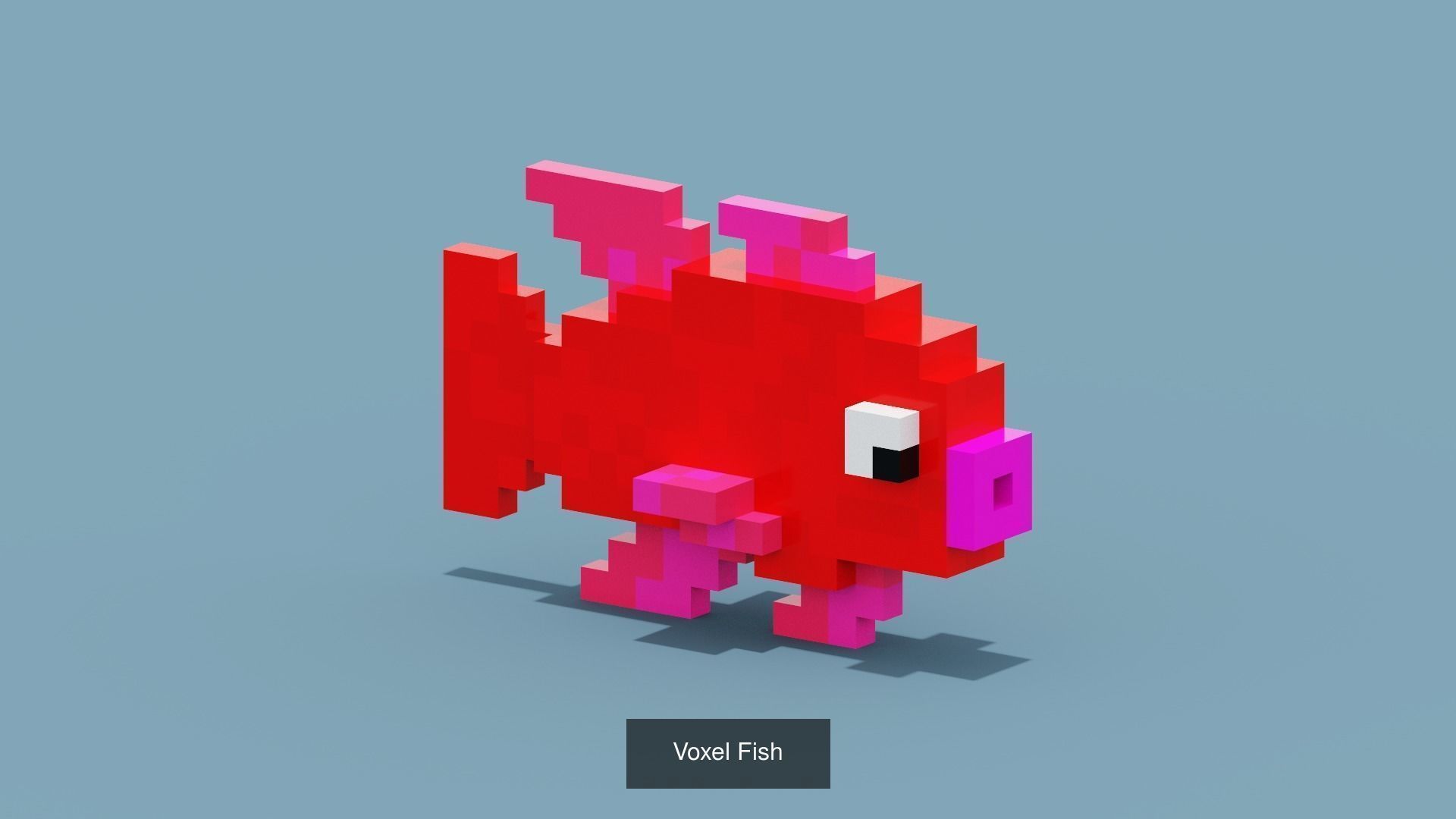100 Voxel Animals 3D Model Collection_79