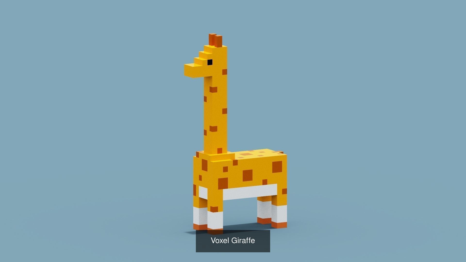 100 Voxel Animals 3D Model Collection_93