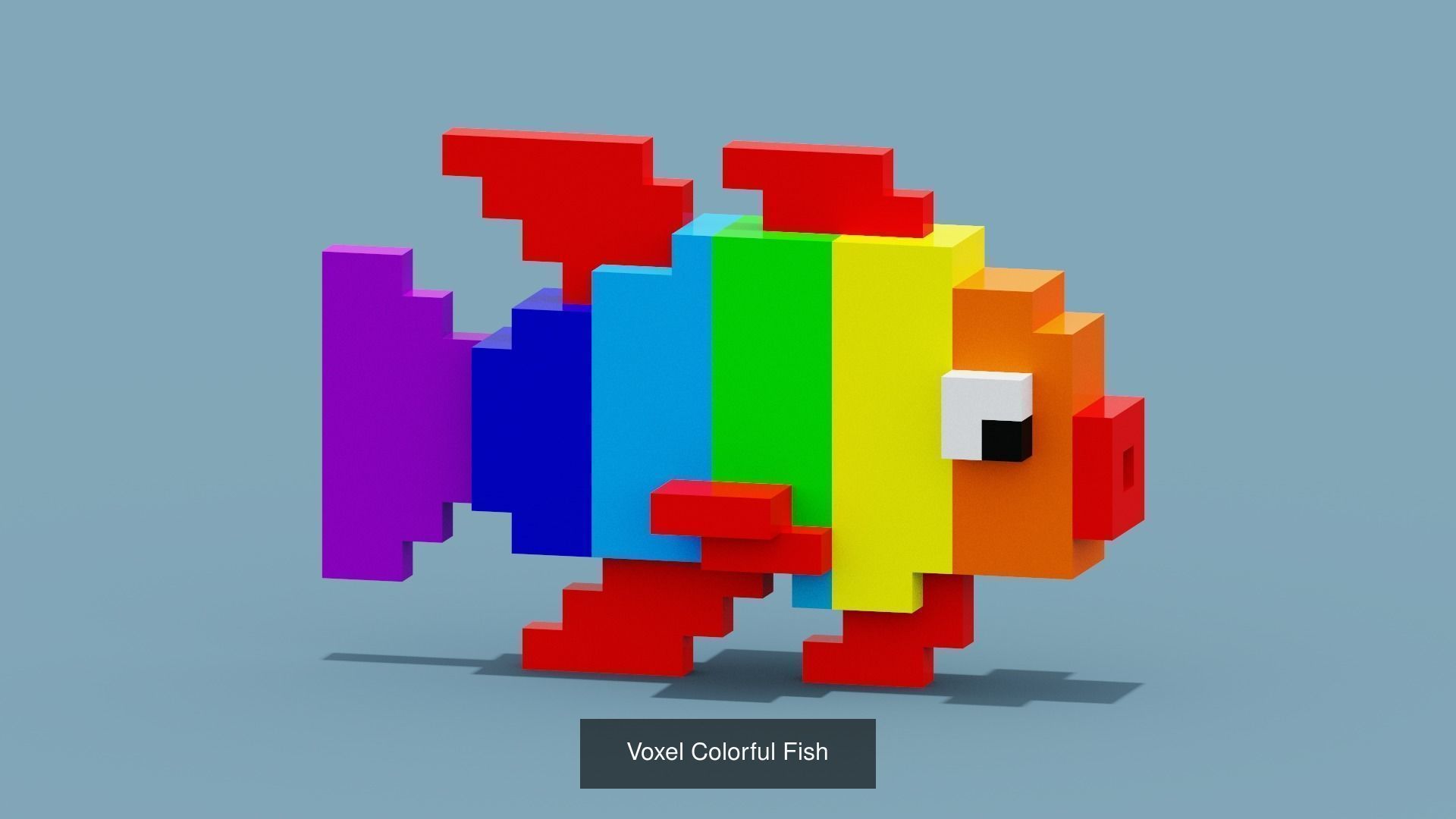 100 Voxel Animals 3D Model Collection_37