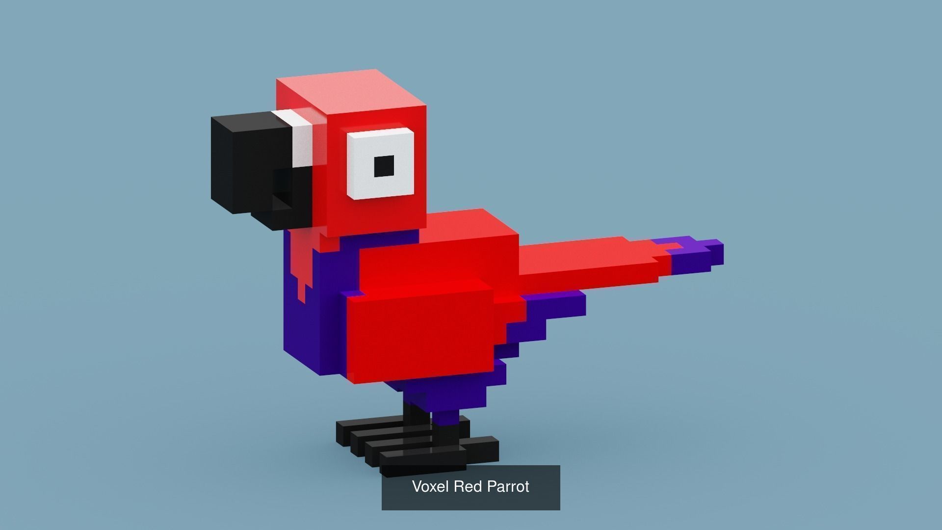 100 Voxel Animals 3D Model Collection_19