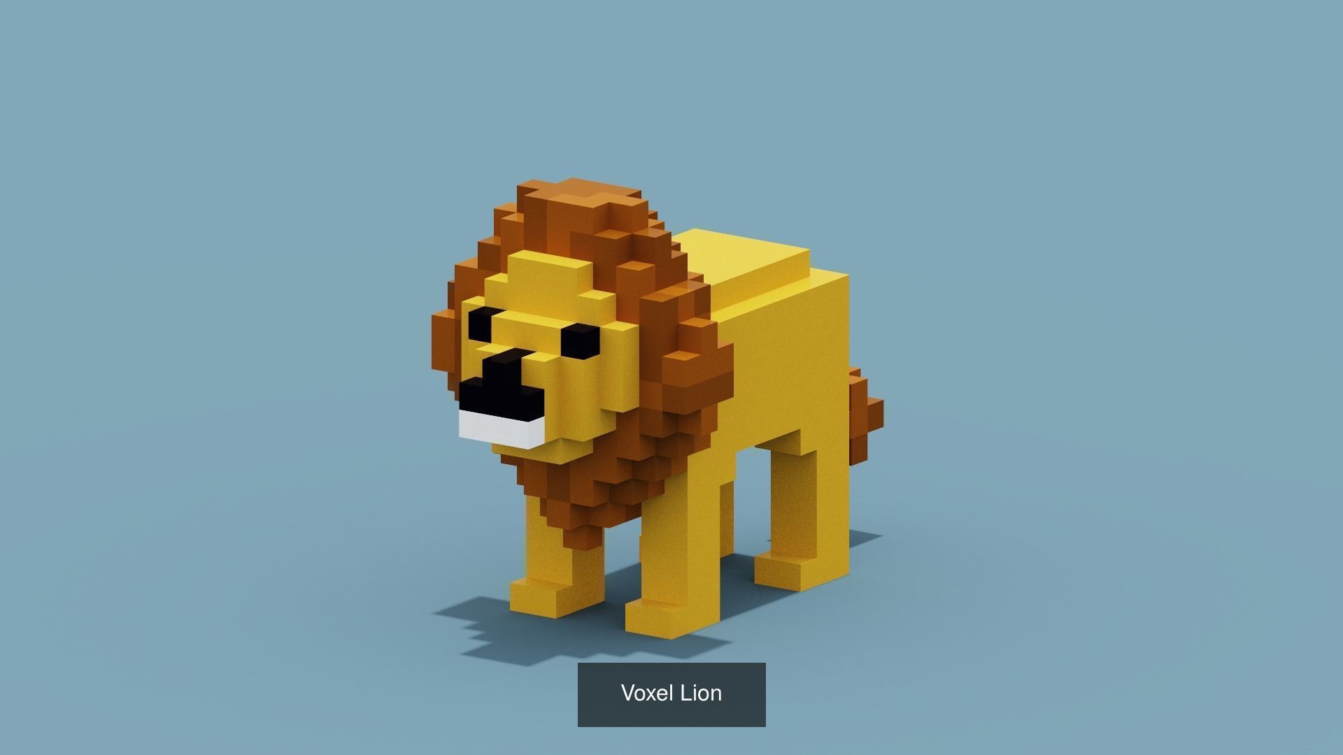 100 Voxel Animals 3D Model Collection_22