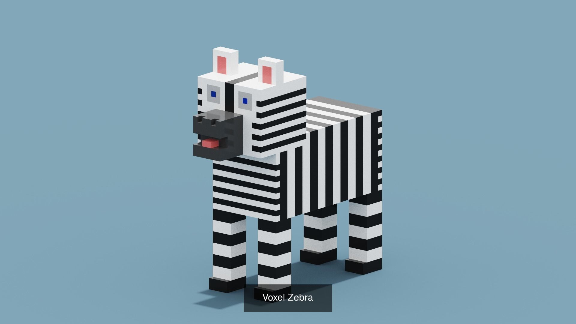 100 Voxel Animals 3D Model Collection_71