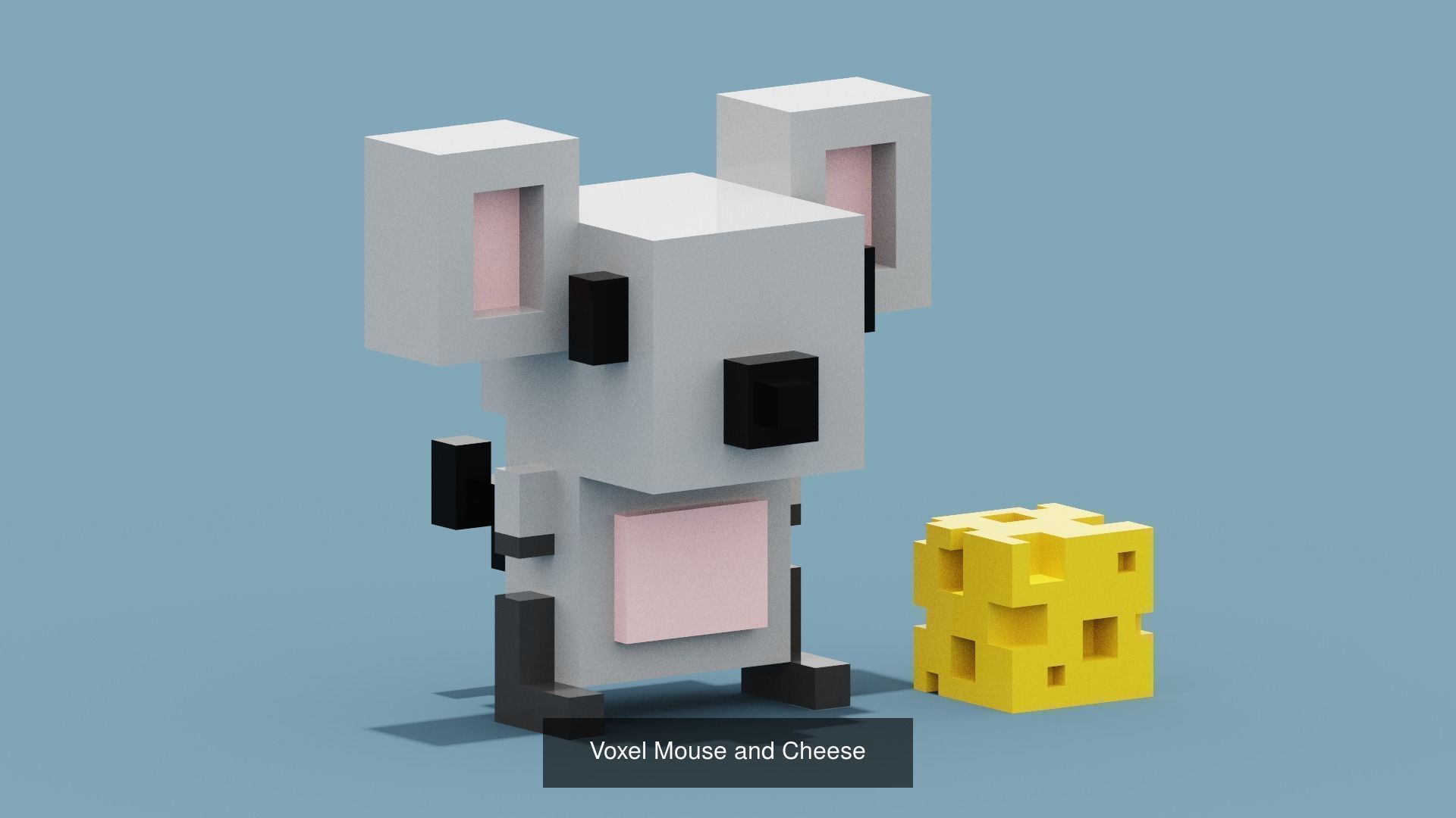 100 Voxel Animals 3D Model Collection_76