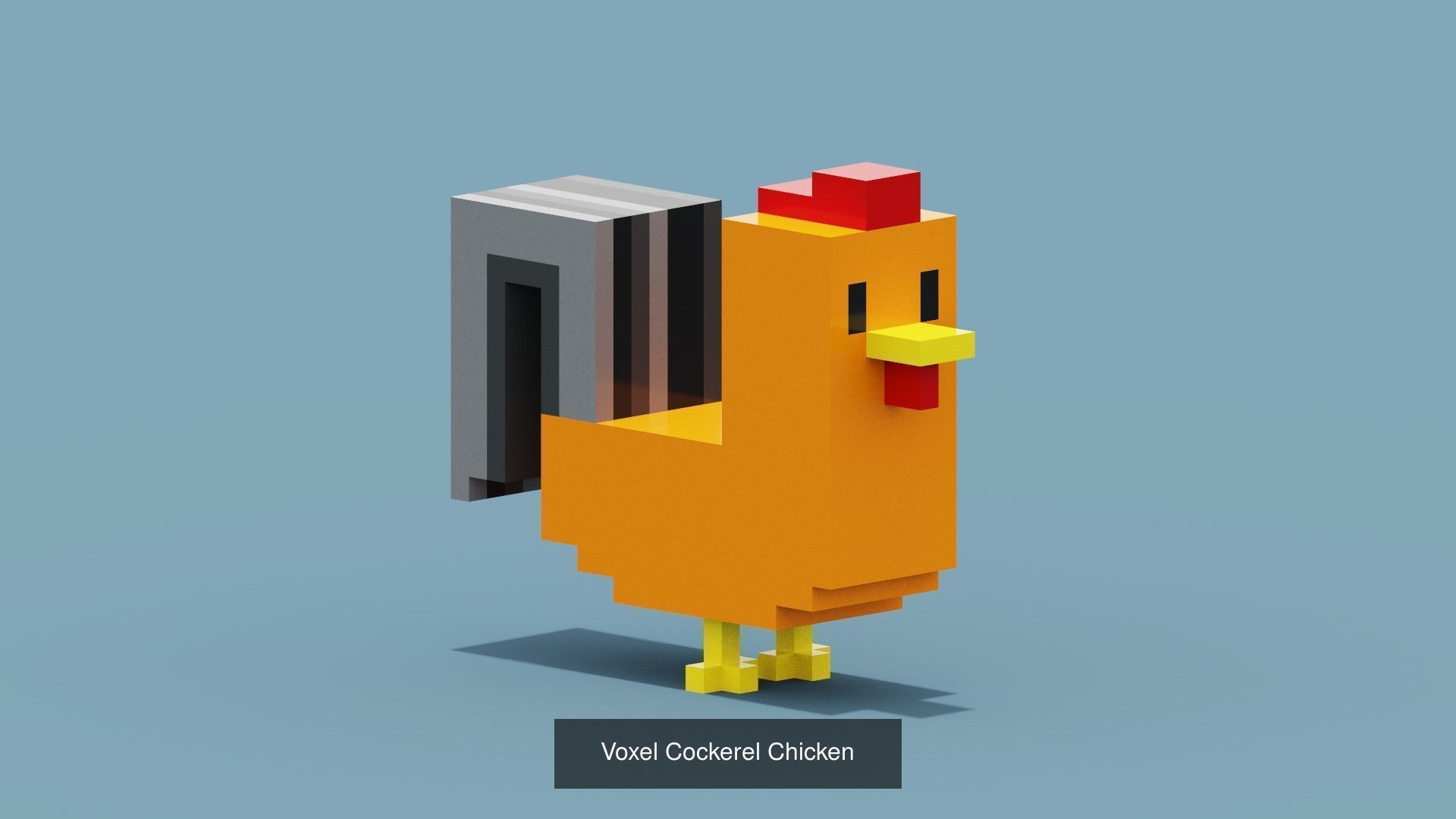 100 Voxel Animals 3D Model Collection_14
