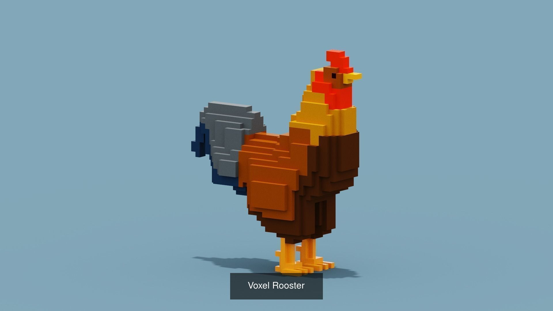 100 Voxel Animals 3D Model Collection_50