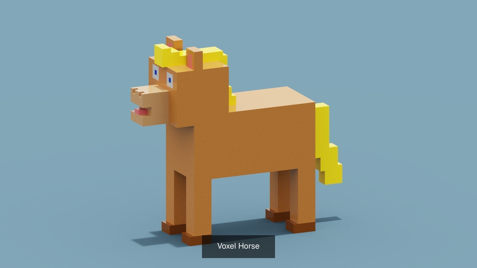 100 Voxel Animals 3D Model Collection_65