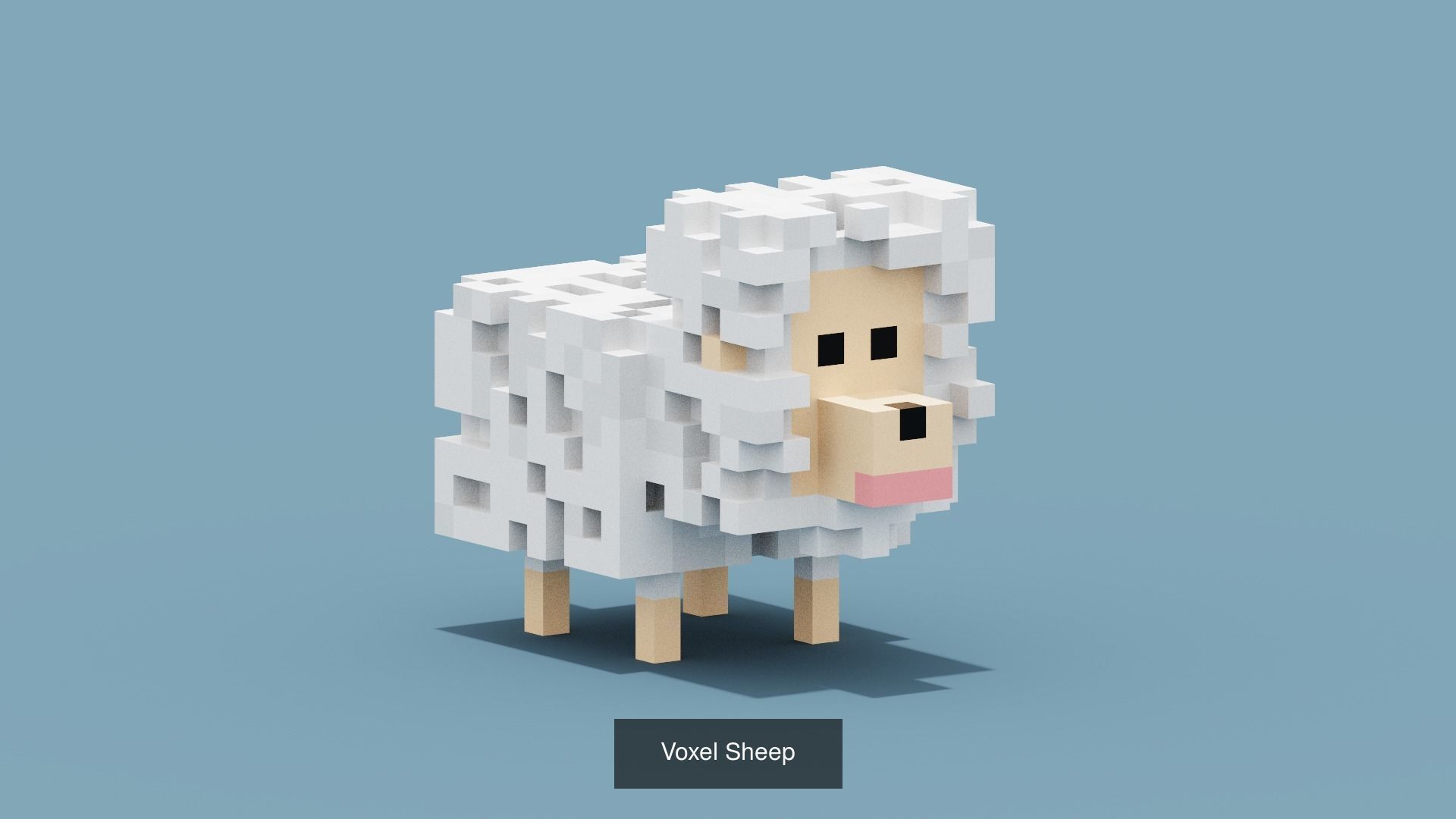 100 Voxel Animals 3D Model Collection_72