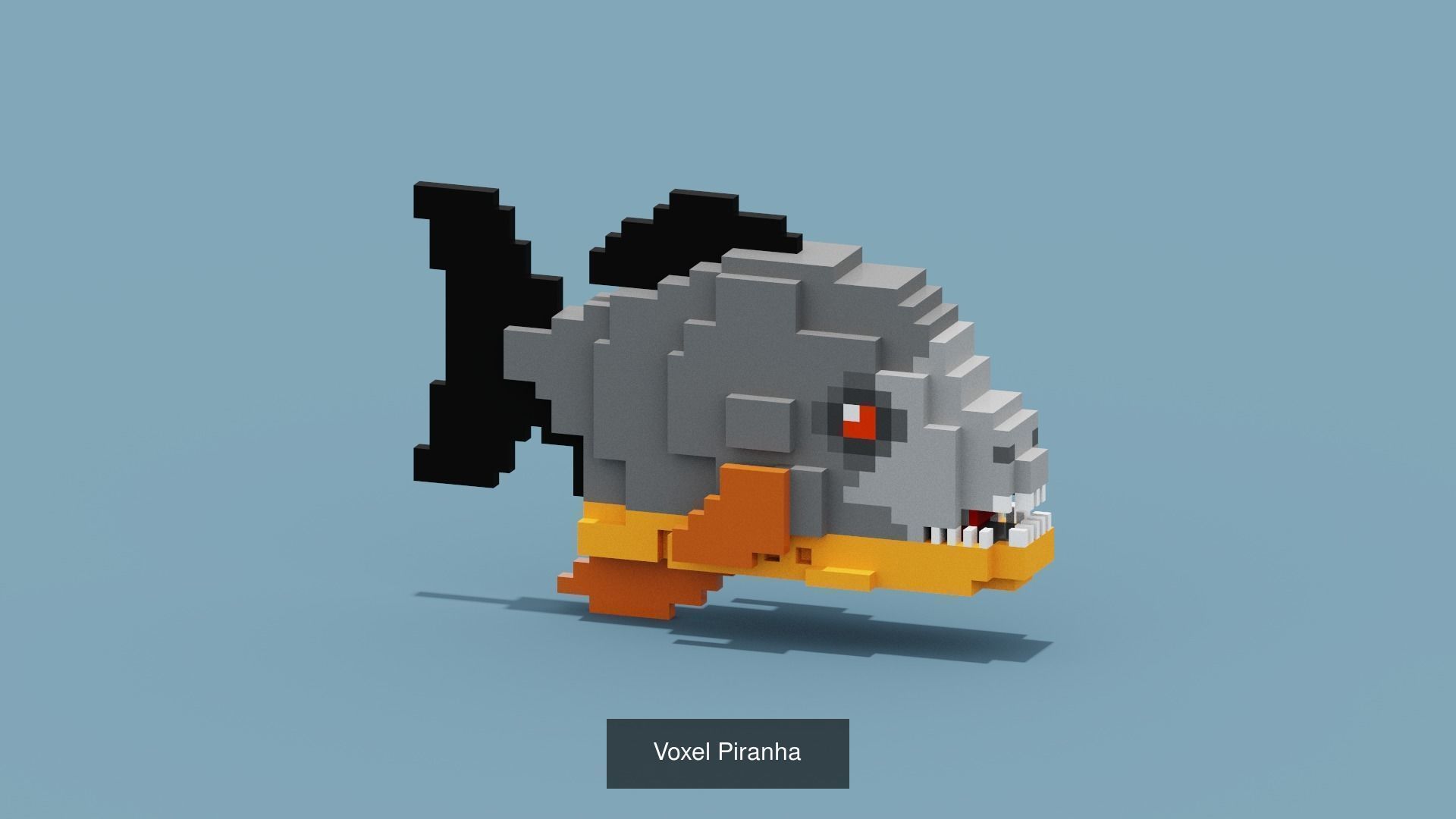 100 Voxel Animals 3D Model Collection_33