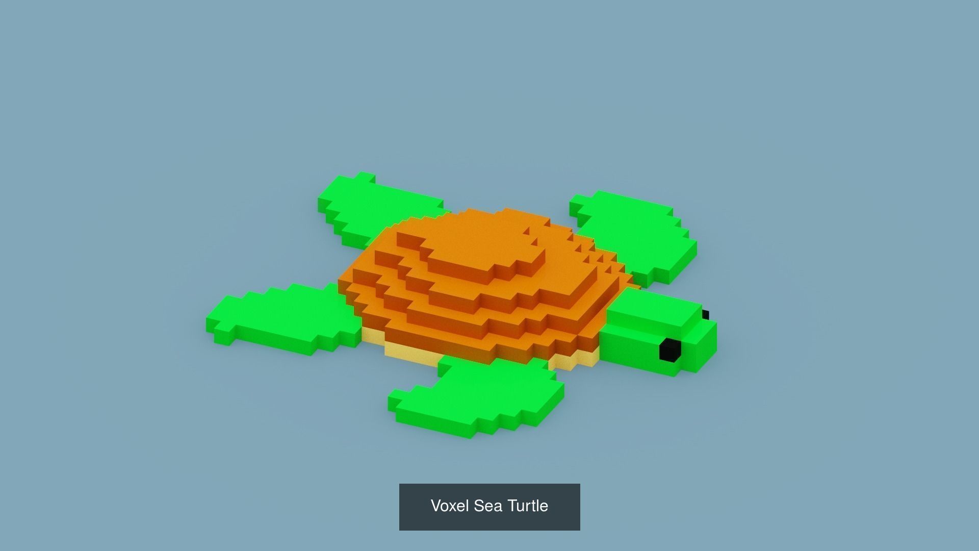 100 Voxel Animals 3D Model Collection_28