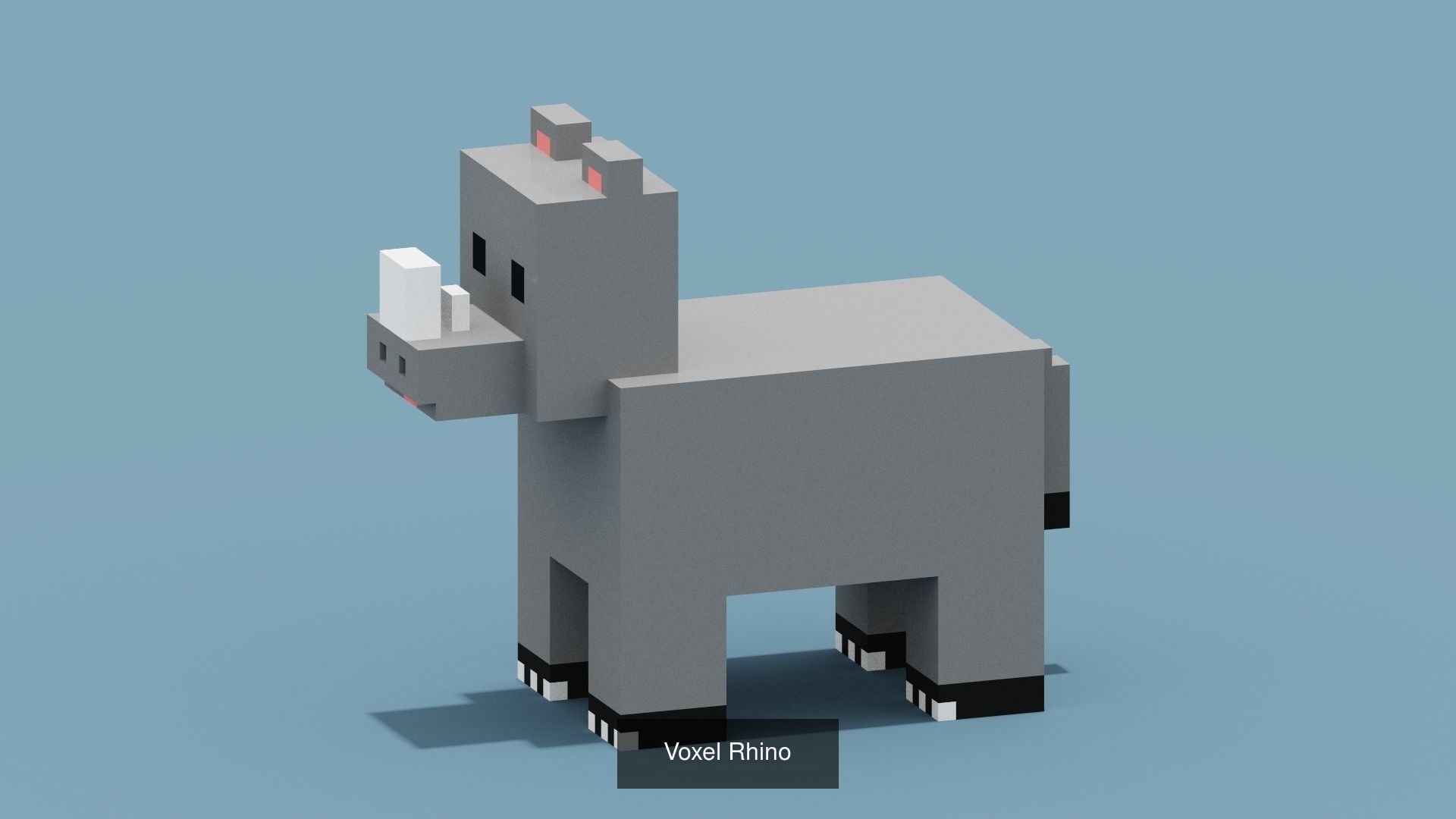 100 Voxel Animals 3D Model Collection_66