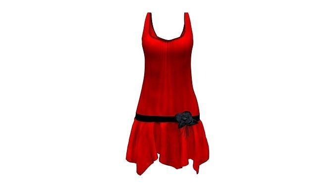 Flapper Dress Low-poly 3D model