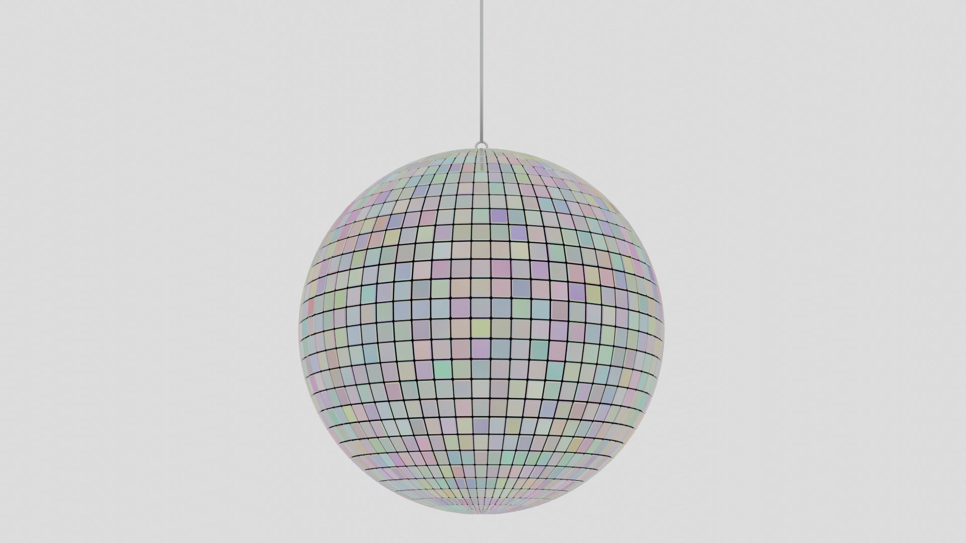 Shiny Disco Ball 3D model_3
