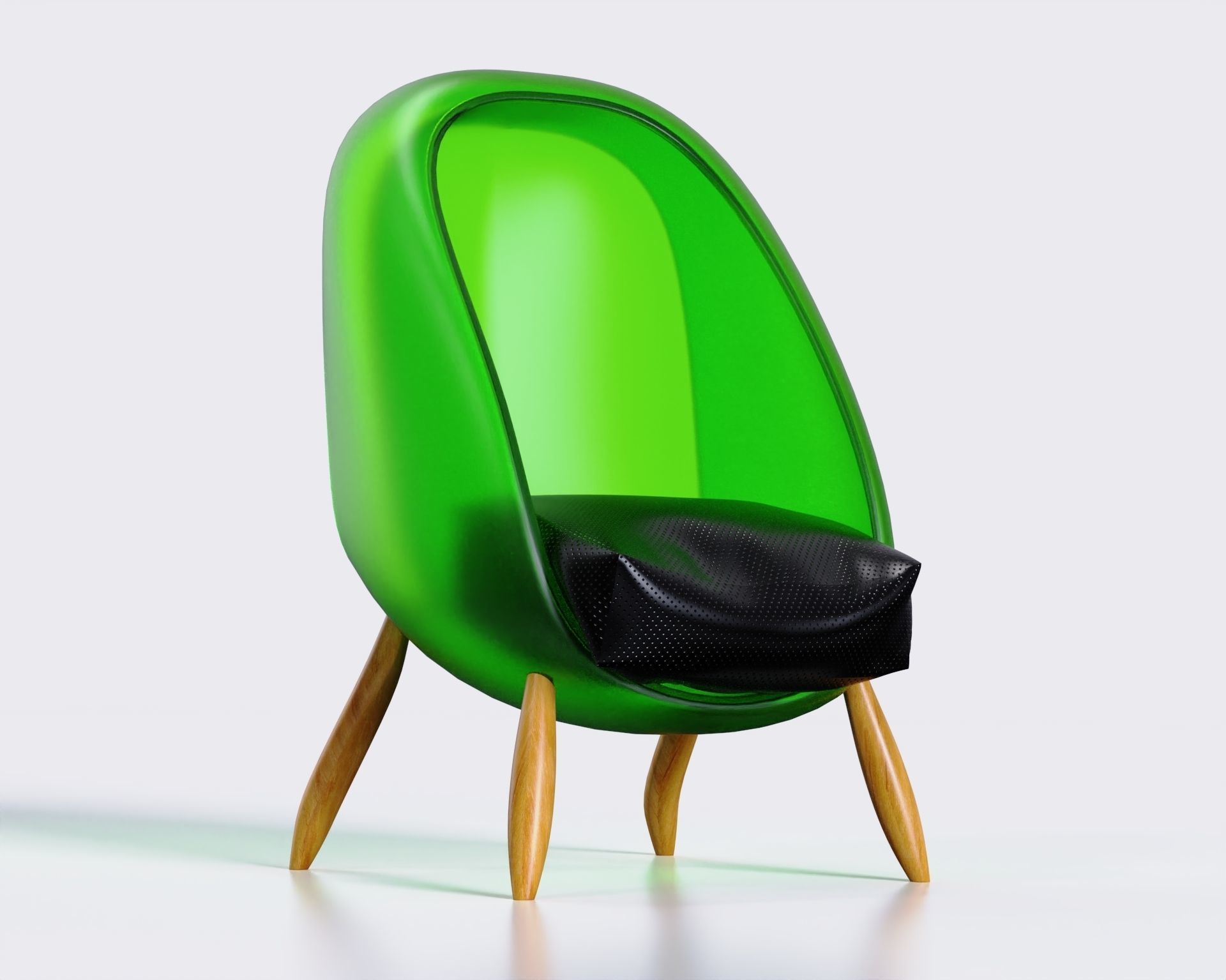 Future Chair Low-poly 3D model_2