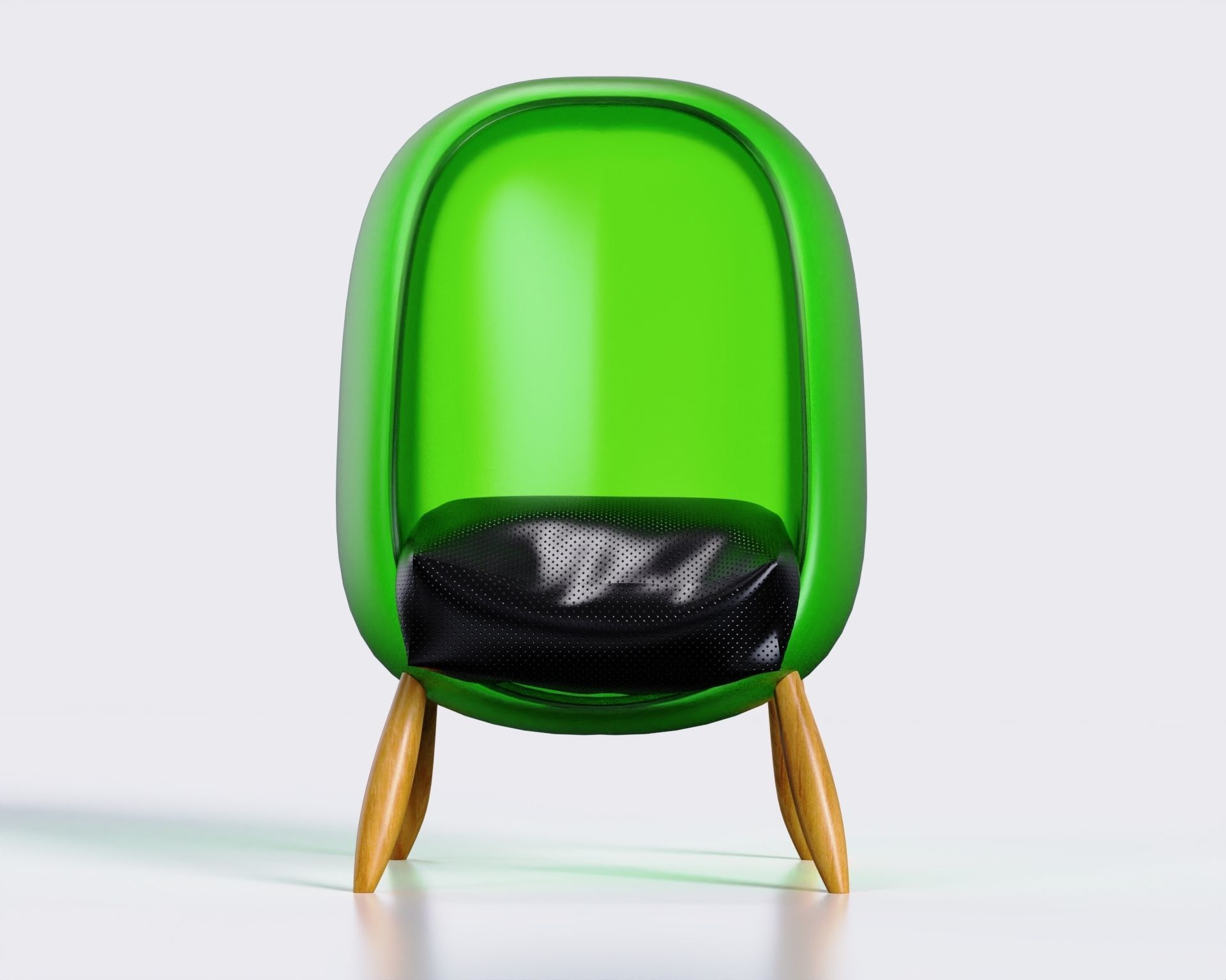 Future Chair Low-poly 3D model_3