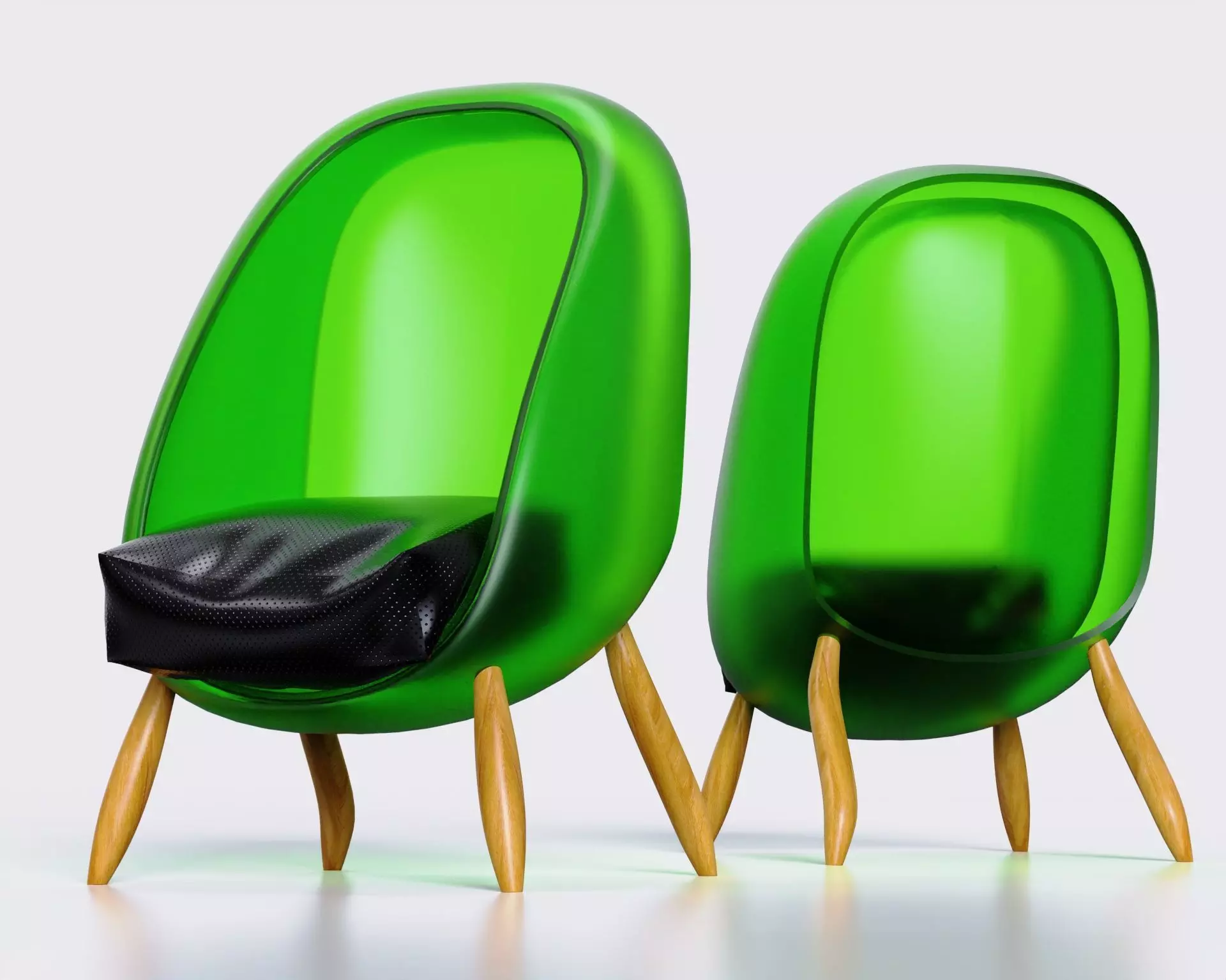 Future Chair Low-poly 3D model_0