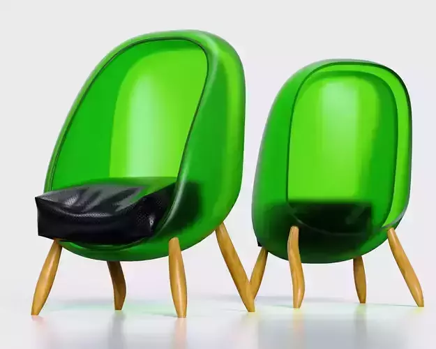 Future Chair Low-poly 3D model