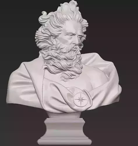 Poseidon Bust 3d print model