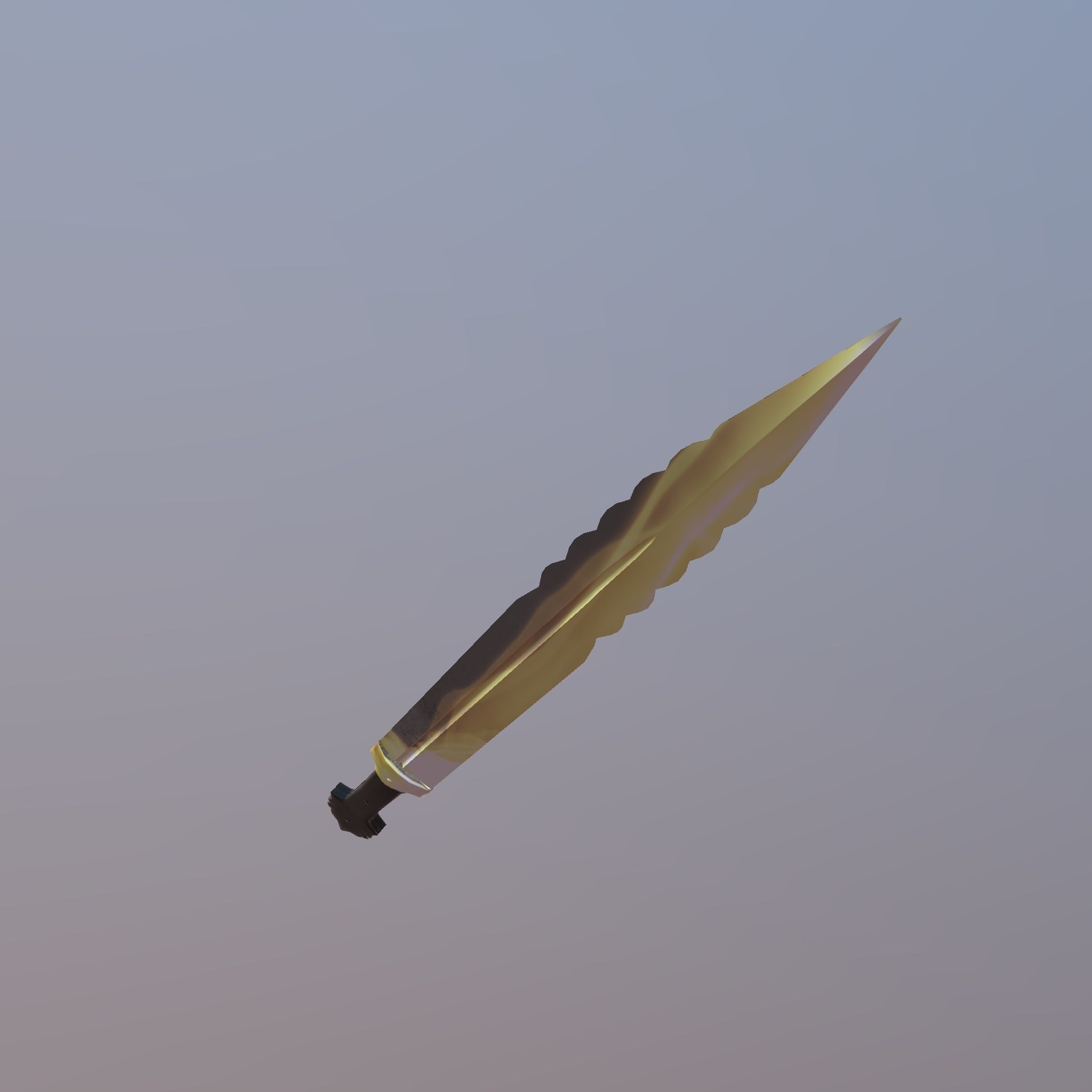 Flames dagger  3D model_2