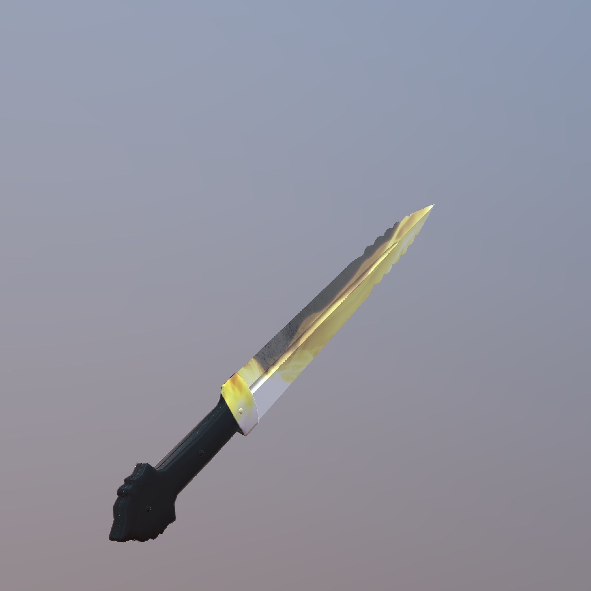 Flames dagger  3D model_3
