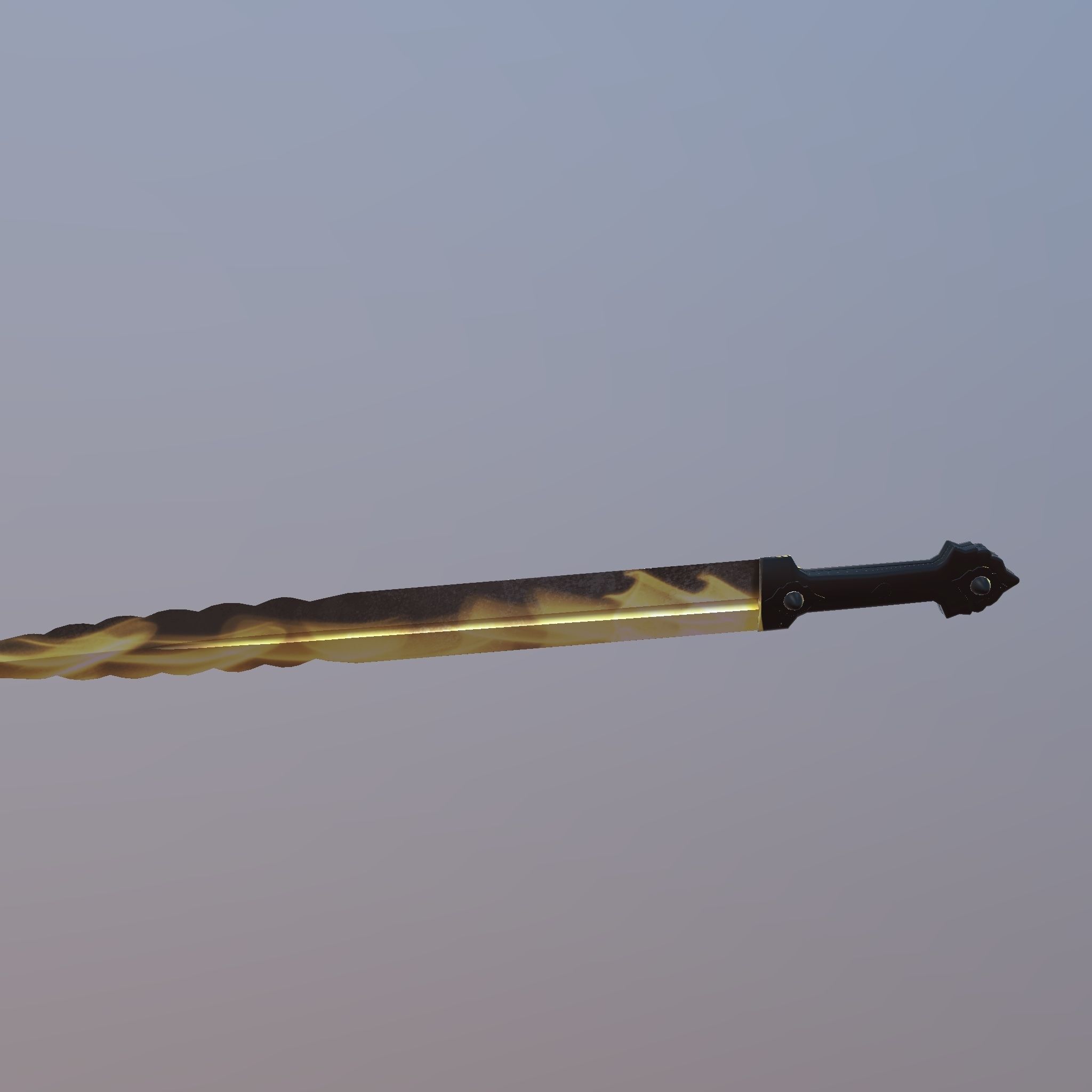 Flames dagger  3D model_1
