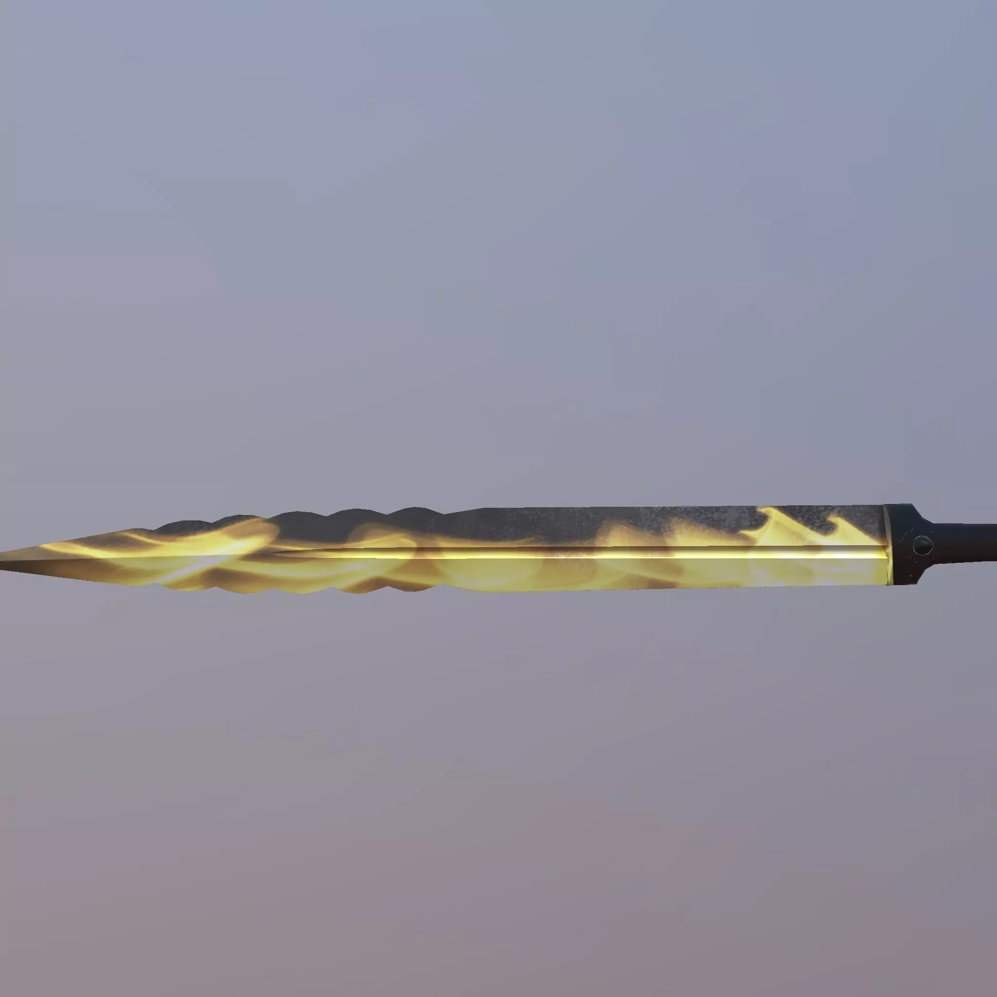 Flames dagger  3D model_0