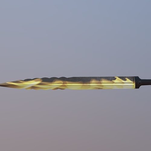Flames dagger  3D model