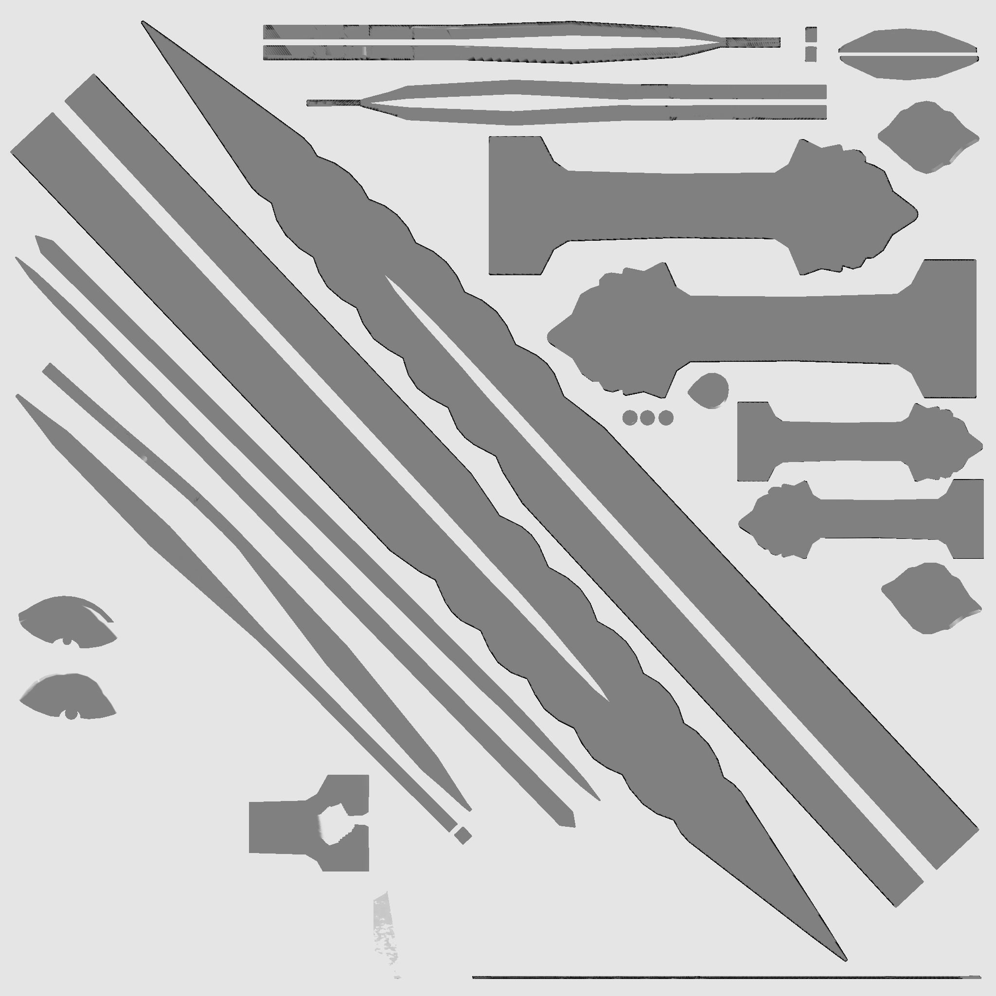 Flames dagger  3D model_6