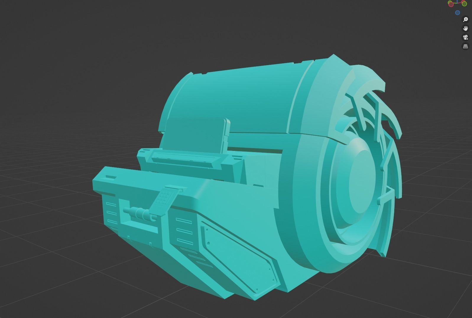 Sci fi computer terminal game asset Low-poly 3D model_7