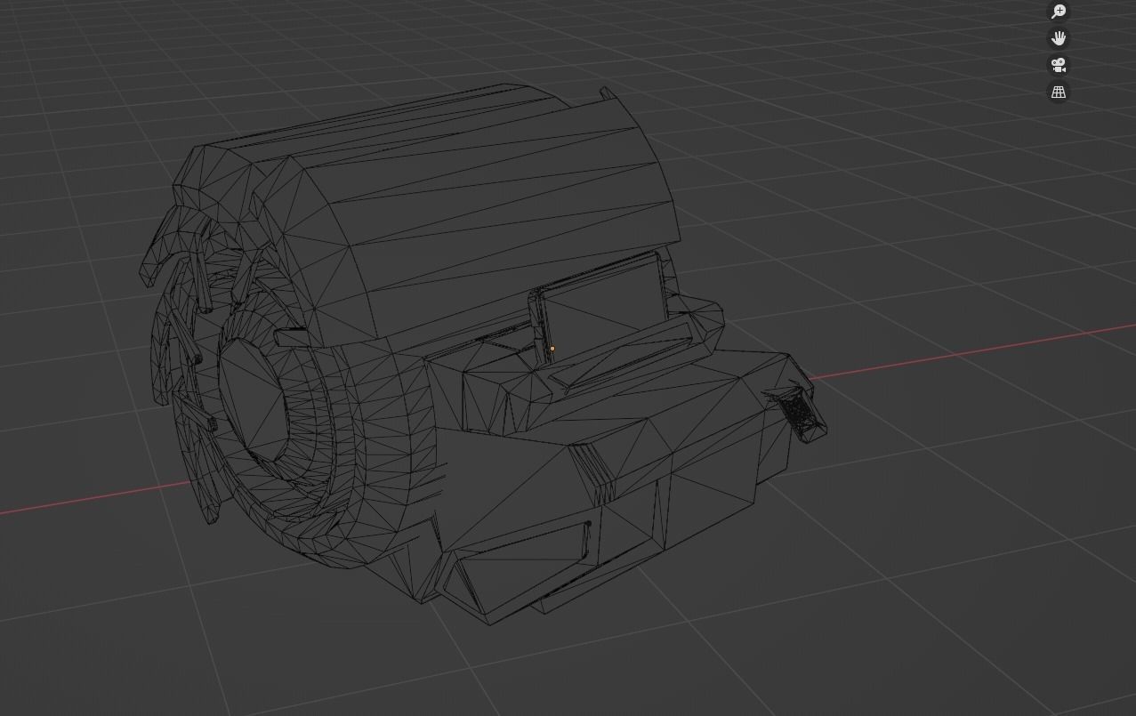 Sci fi computer terminal game asset Low-poly 3D model_11