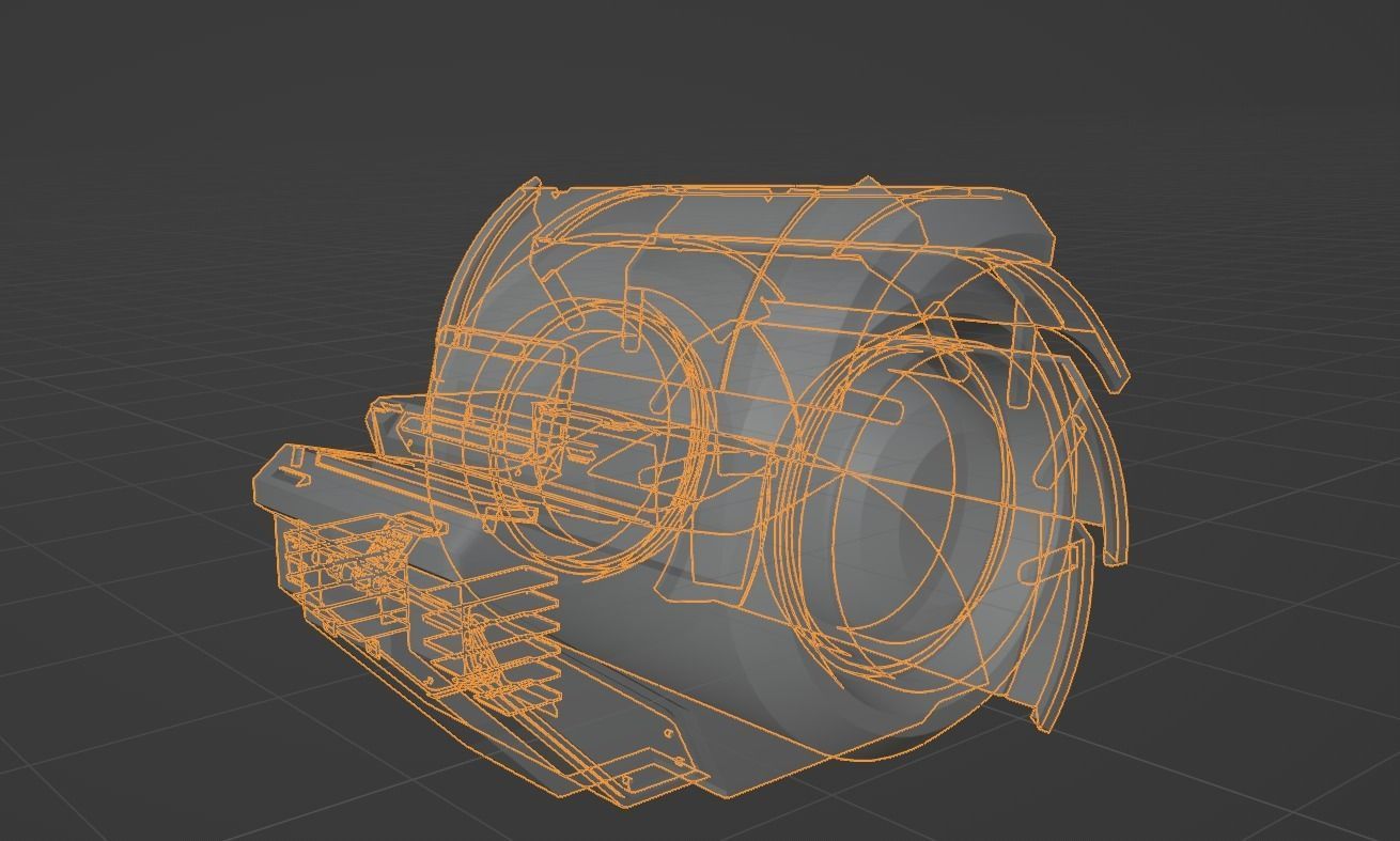 Sci fi computer terminal game asset Low-poly 3D model_5