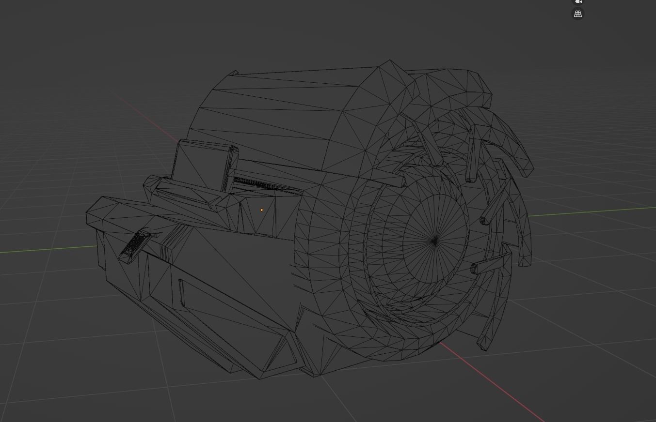 Sci fi computer terminal game asset Low-poly 3D model_10