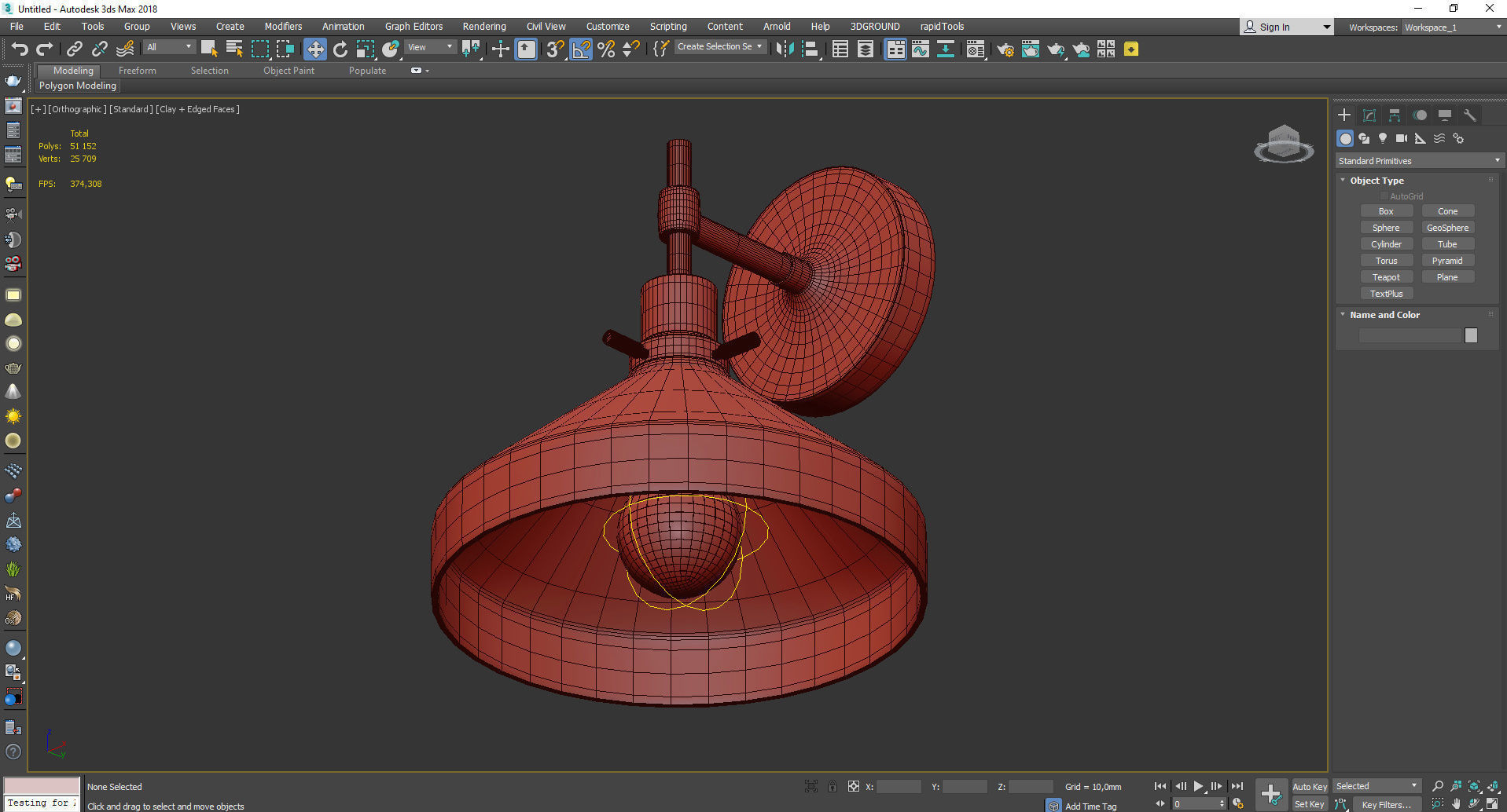 FITTER SINGLE WALL SCONCE Low-poly 3D model_3