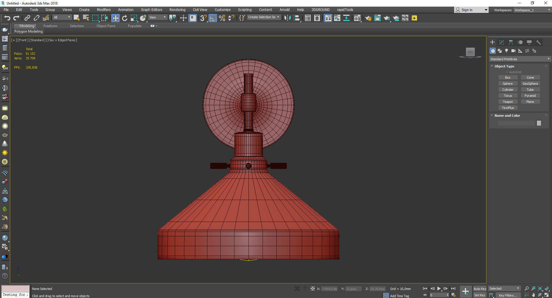FITTER SINGLE WALL SCONCE Low-poly 3D model_2