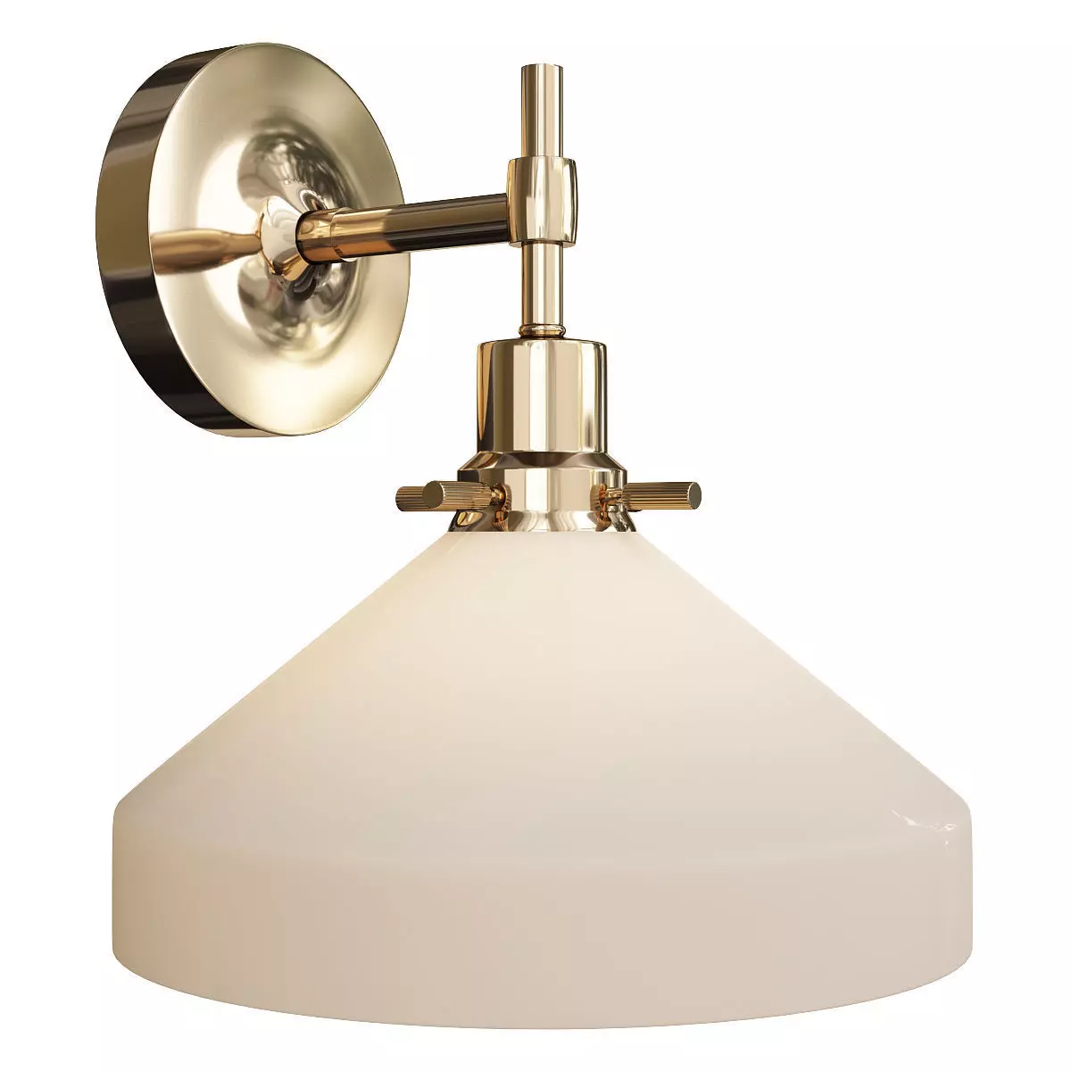 FITTER SINGLE WALL SCONCE Low-poly 3D model_0