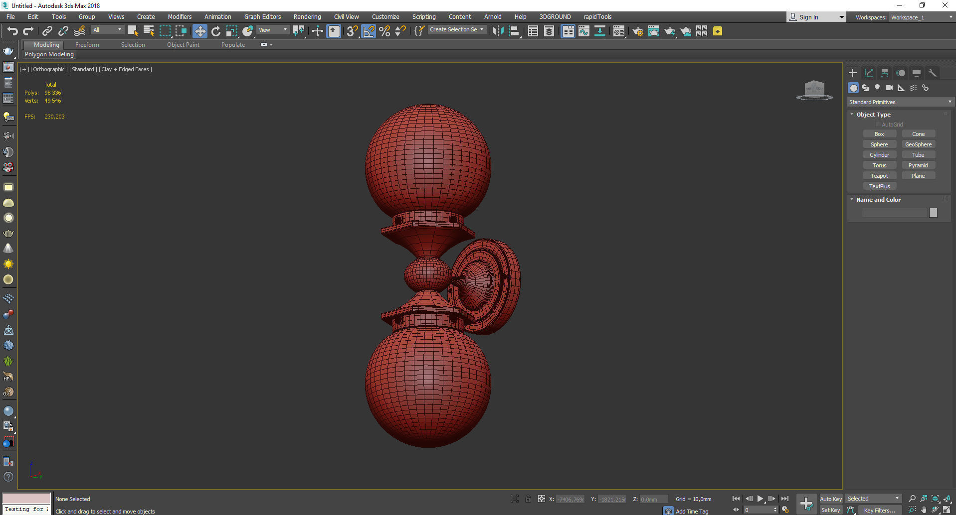 PITTOCK DOUBLE SCONCE Low-poly 3D model_3