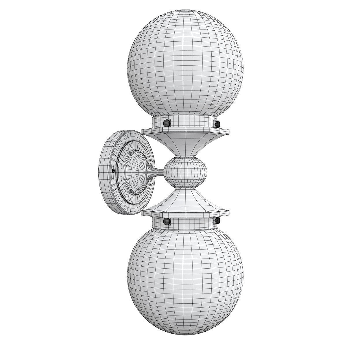 PITTOCK DOUBLE SCONCE Low-poly 3D model_1