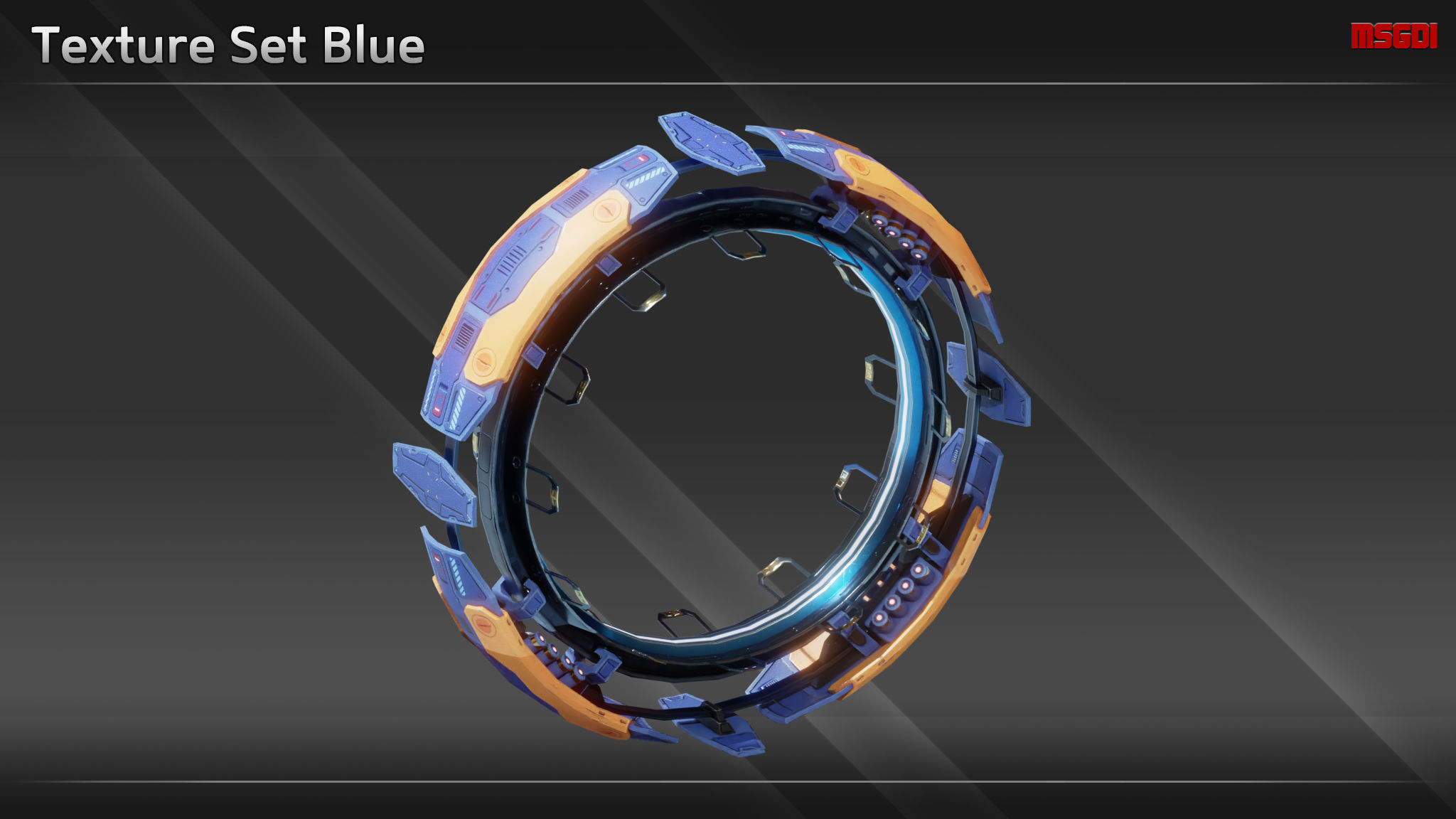 Commercial Jumpgate AX13 Low-poly 3D model_3