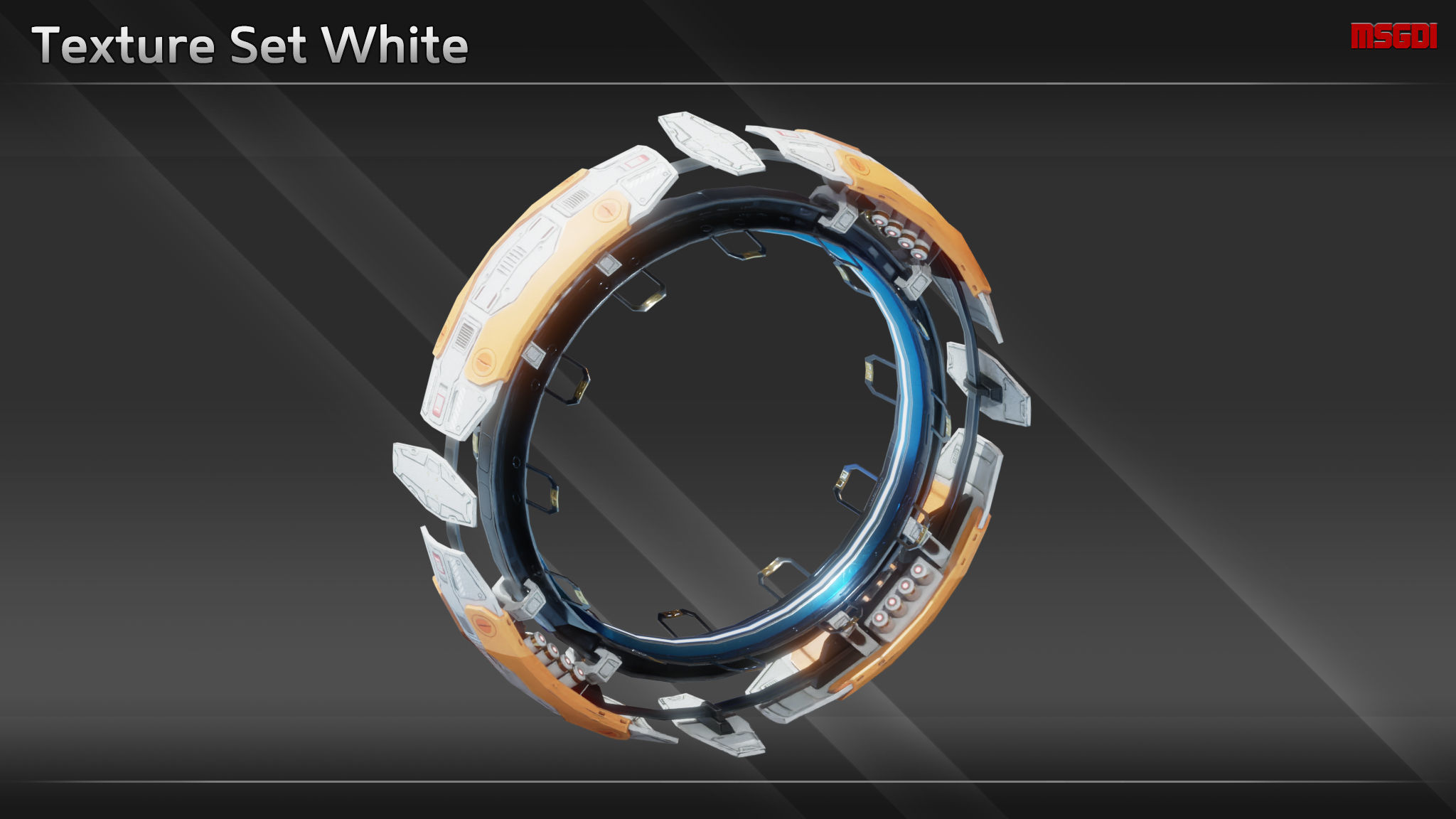 Commercial Jumpgate AX13 Low-poly 3D model_7