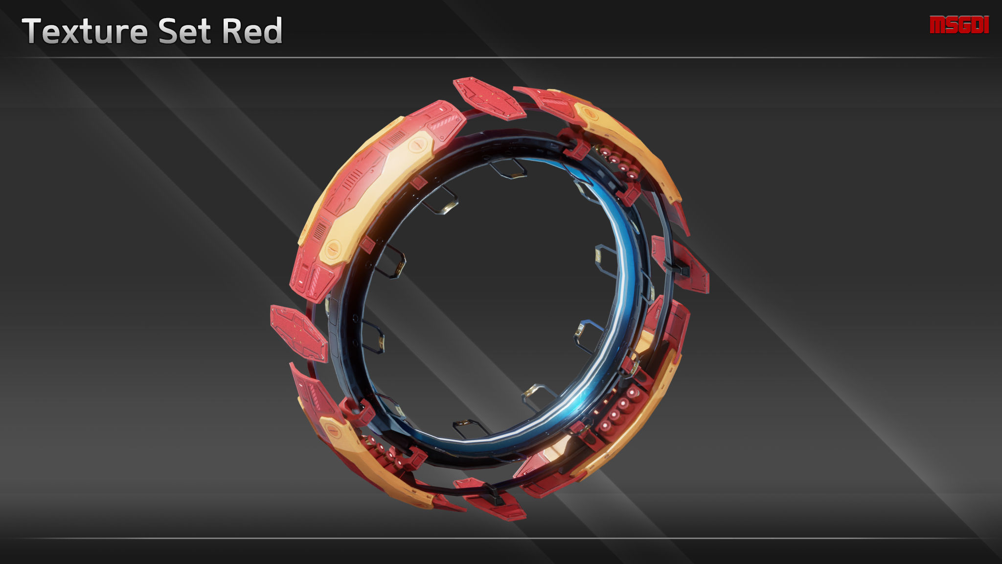 Commercial Jumpgate AX13 Low-poly 3D model_6