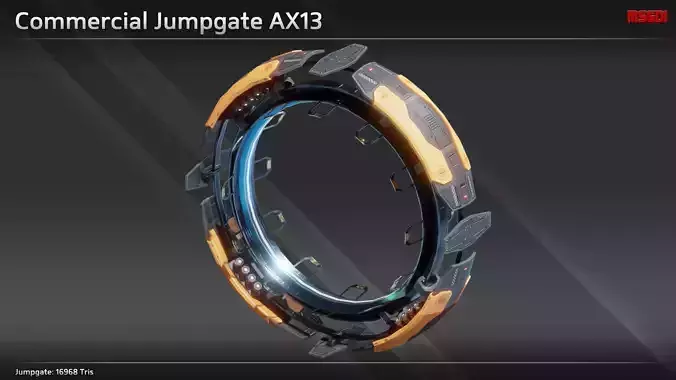 Commercial Jumpgate AX13 Low-poly 3D model