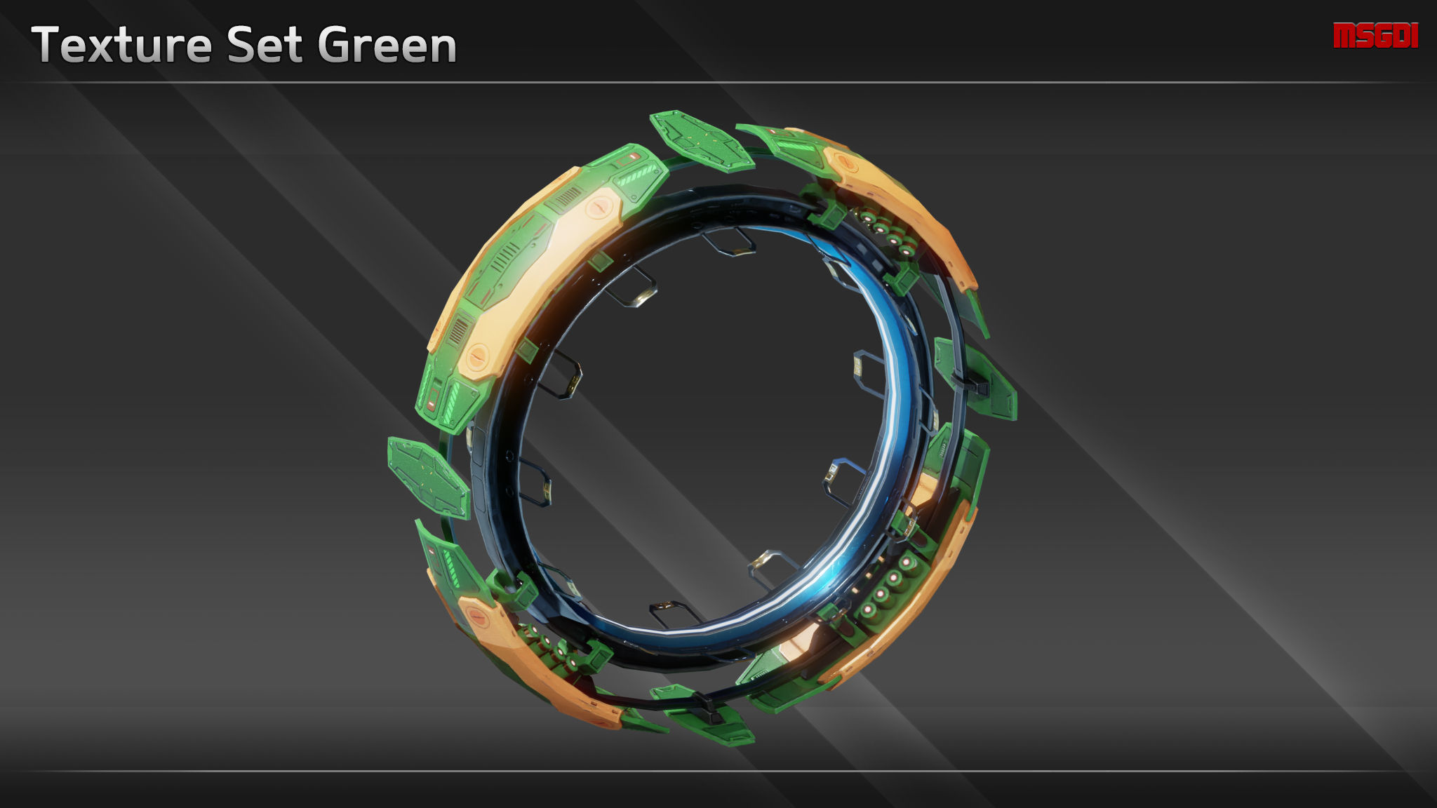 Commercial Jumpgate AX13 Low-poly 3D model_4