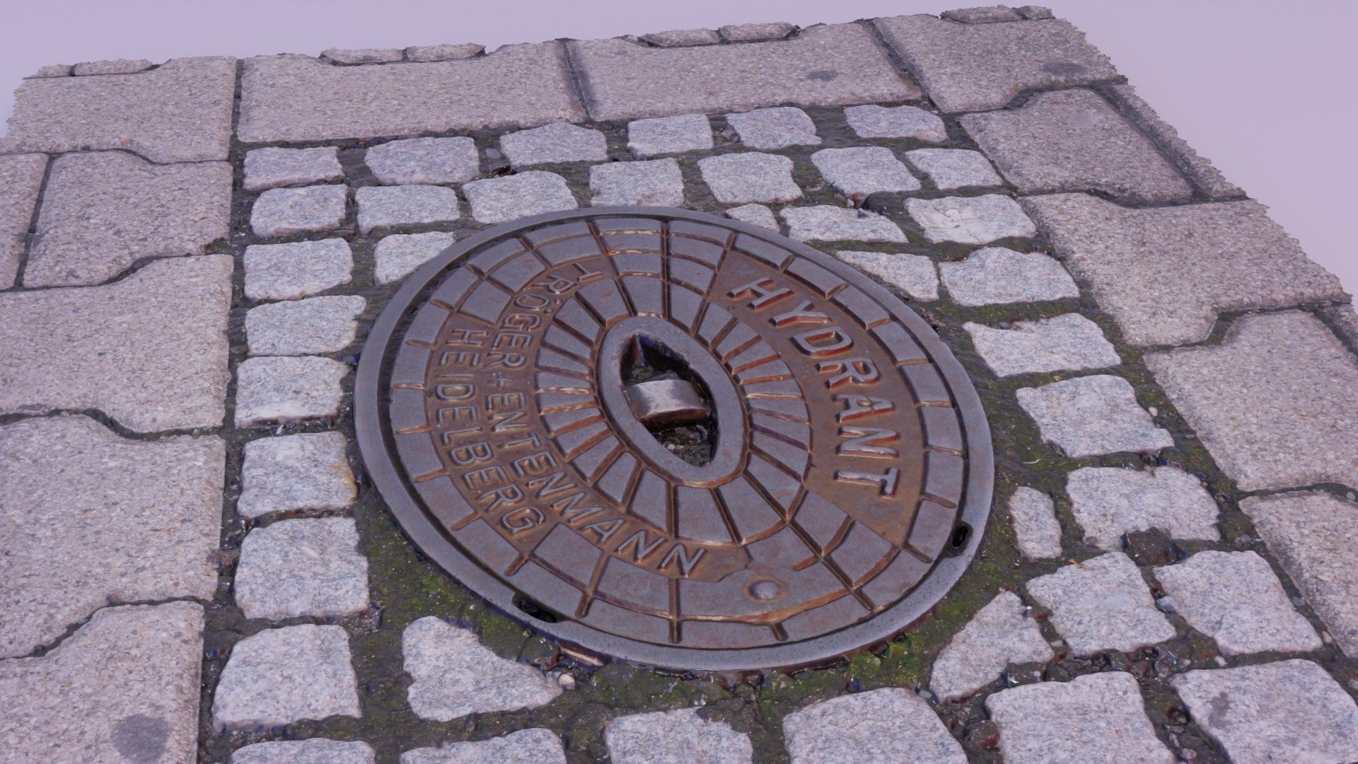 Hydrant street cover high-poly 3D model_9