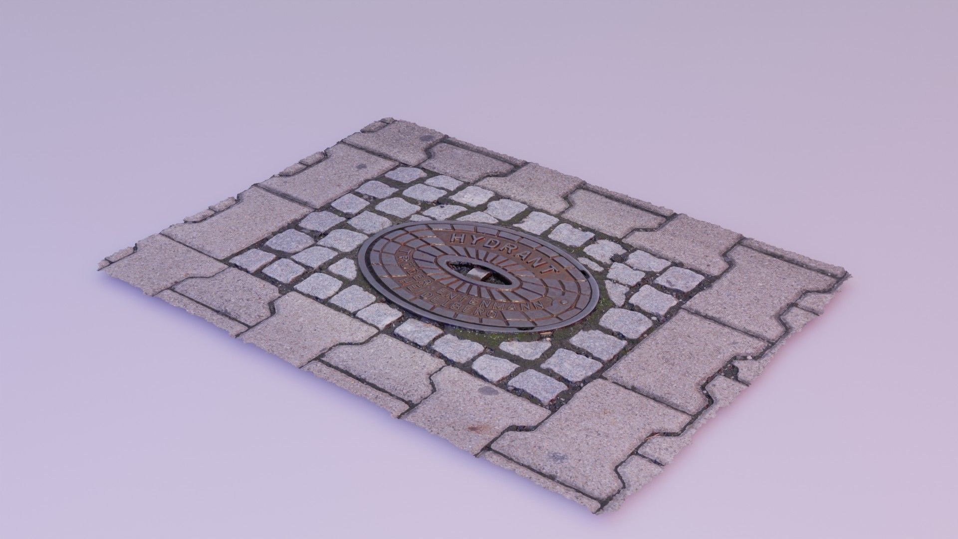 Hydrant street cover high-poly 3D model_20