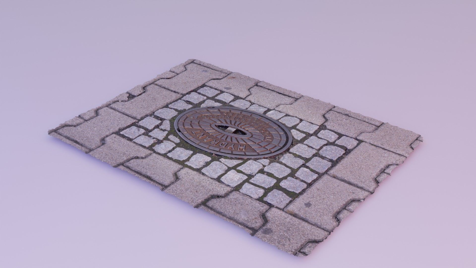 Hydrant street cover high-poly 3D model_15