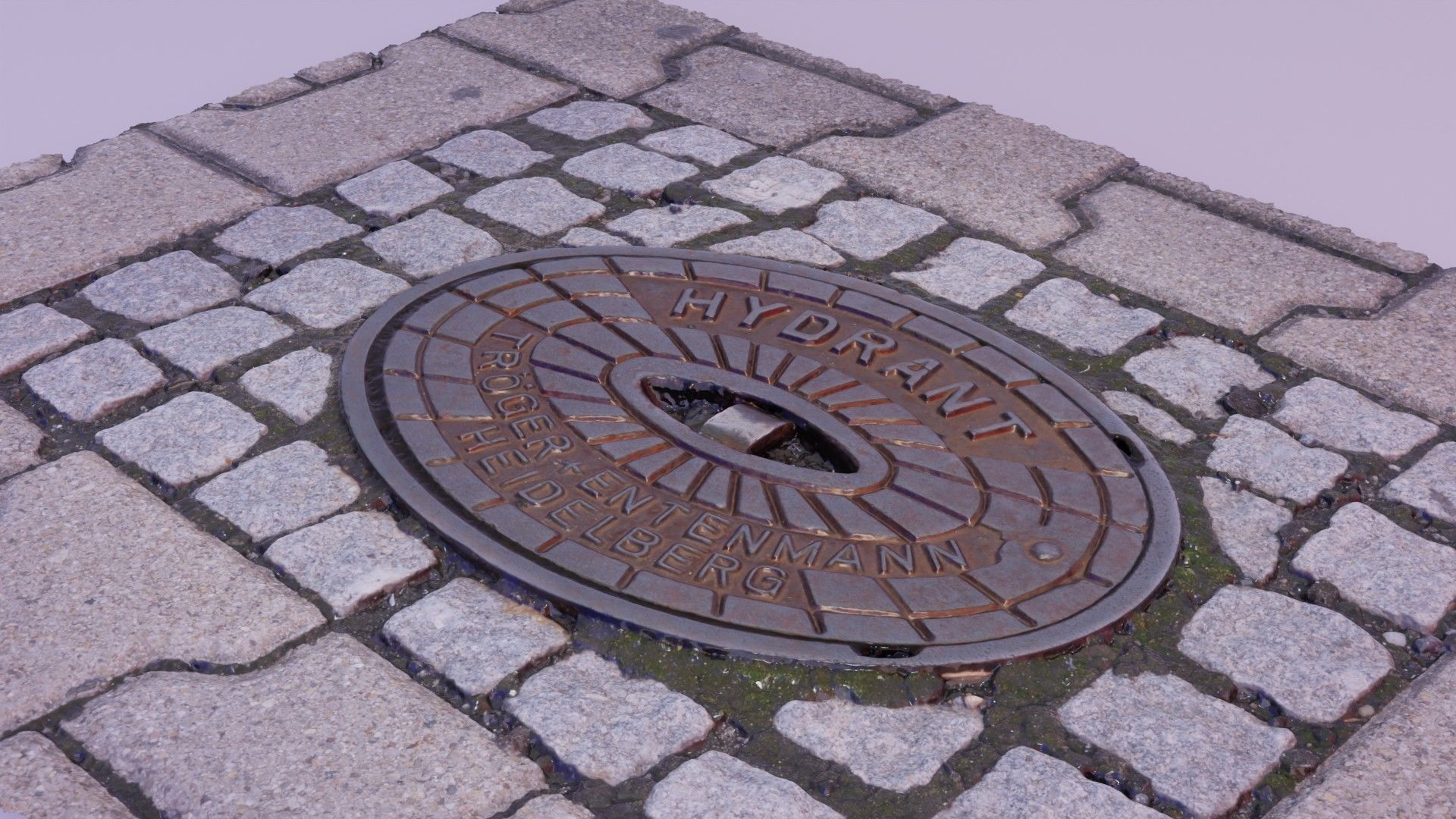 Hydrant street cover high-poly 3D model_10