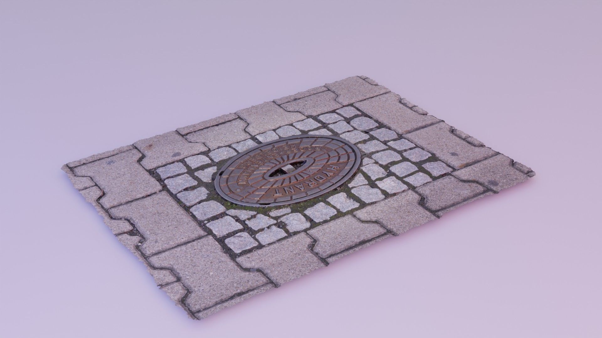 Hydrant street cover high-poly 3D model_17