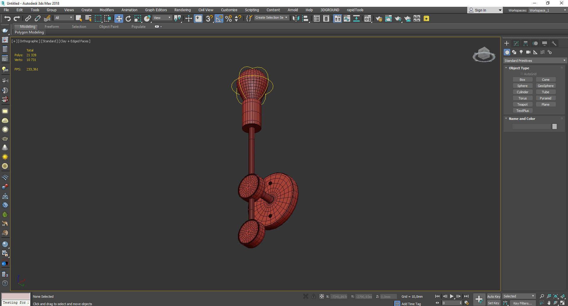 Simone Single Sconce Low-poly 3D model_3