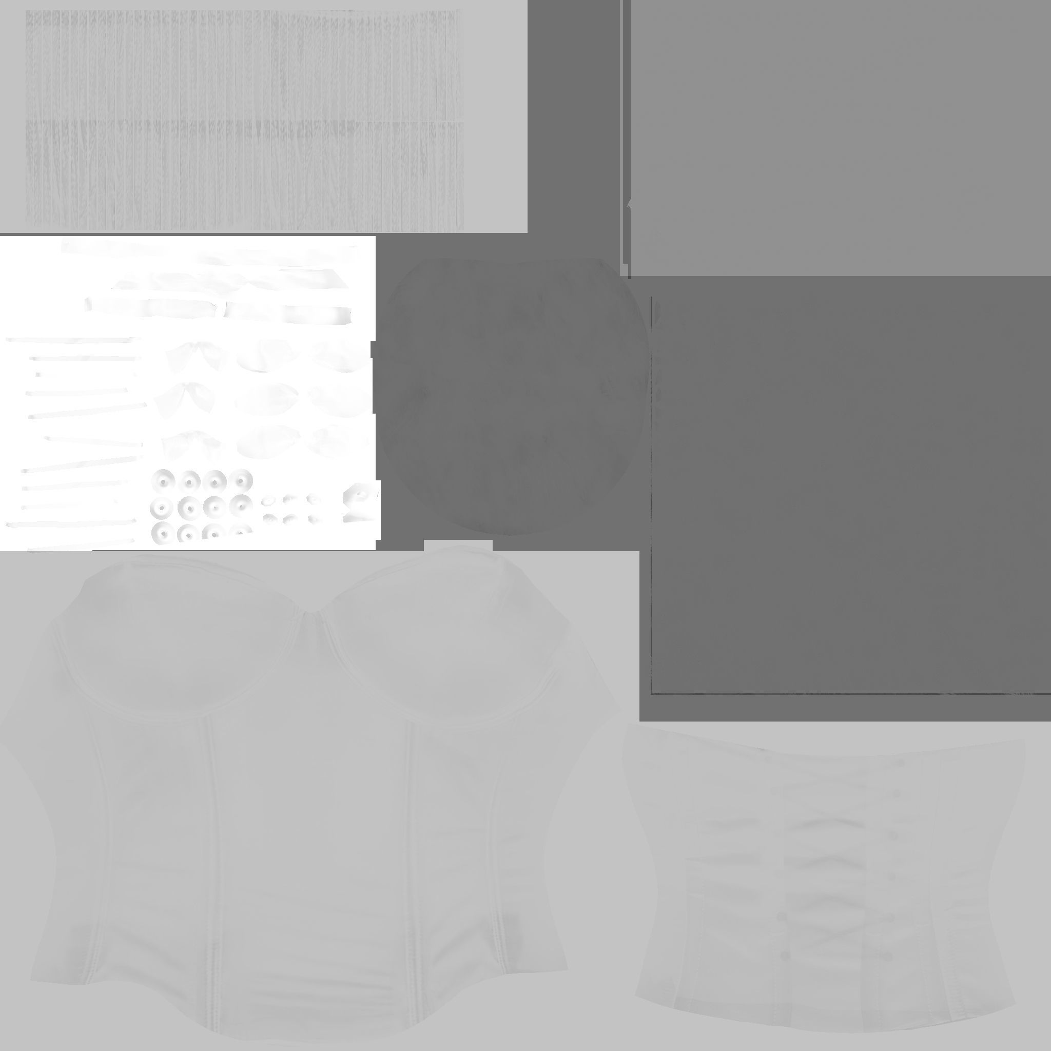 Corset With Feather Tail Low-poly 3D model_12